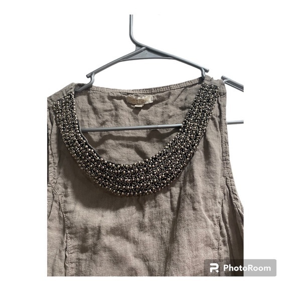 LIna Tomei Dress size Medium with Embellished neckline - Picture 2 of 5